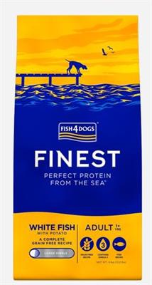 FISH4DOGS FINEST ADULT PESCE BIANCO/PATATE (LARGE KIBBLE) KG 6