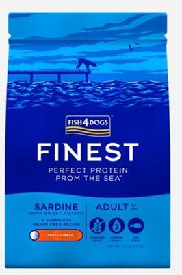 FISH4DOGS FINEST ADULT SARDINE/PATATE (SMALL KIBBLE) KG 1,5