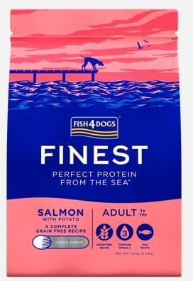 FISH4DOGS FINEST ADULT SALMONE/PATATE (LARGE KIBBLE) KG 1,5