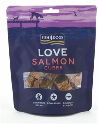 FISH4DOGS LOVE CUBETTI SALMONE GR 85