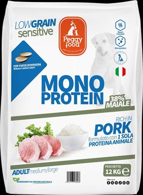 PEGGY FOOD SUPER PREMIUM MEDIUM MAIALE LOW GRAIN KG 12