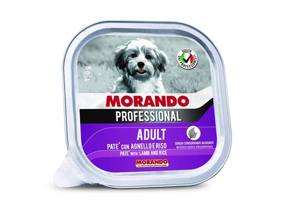 MORANDO PROF DOG PATE' AGNELLO/RISO 22 X GR 150