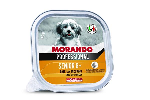MORANDO PROF DOG PATE' SENIOR TACCHINO 22 X GR 150