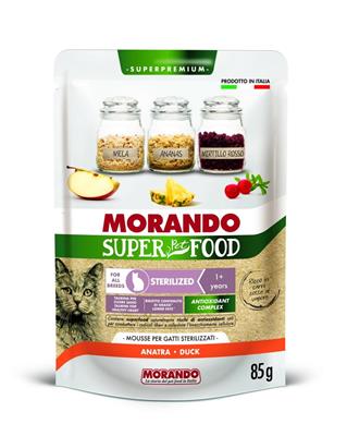 MORANDO SUPER CAT BUSTE MOUSSE STERILIZED ANATRA 24 X GR 85