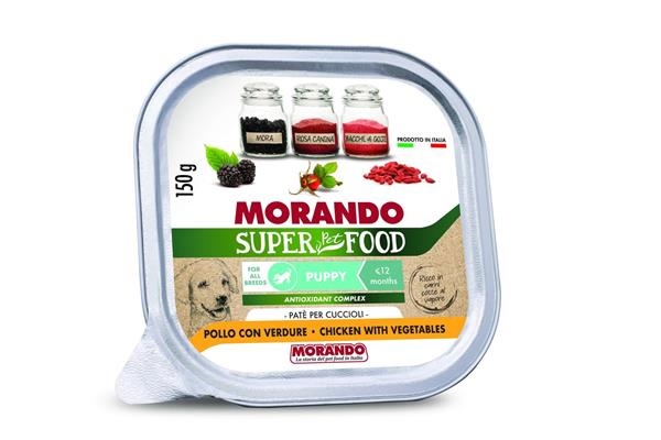 MORANDO SUPER DOG PATE' PUPPY POLLO/VERDURE 22 X GR 150
