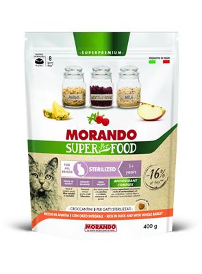 MORANDO SUPER CAT STERILIZED ANATRA/ORZO GR 400