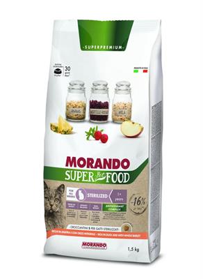 MORANDO SUPER CAT STERILIZED ANATRA/ORZO KG 1,5