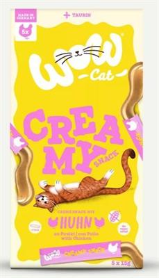 WOW CAT CREAMY SNACK CON POLLO 5 X GR 15
