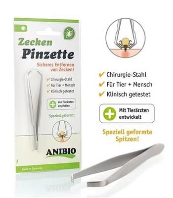 ANIBIO PINZA IN ACCIAO INOX PER ZECCHE