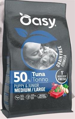 OASY DOG GRAIN FREE PUPPY MEDIUM/LARGE TONNO KG 2