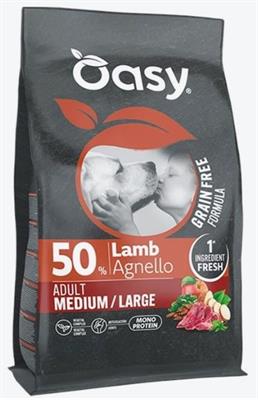 OASY DOG GRAIN FREE MEDIUM/LARGE AGNELLO KG 2