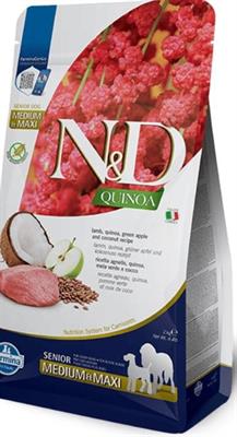 ND DOG QUINOA MEDIUM/MAXI SENIOR AGNELLO/MELA/COCCO KG 2