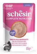 SCHESIR CAT BUSTE TONNETTO/POLLO/PROSCIUTTO 12 X GR 85 MOUSSE NEW