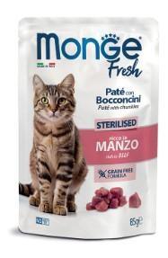MONGE CAT FRESH BUSTE STERILIZED MANZO 28 X GR 85