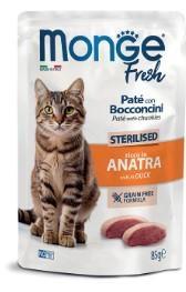 MONGE CAT FRESH BUSTE STERILIZED ANATRA 28 X GR 85