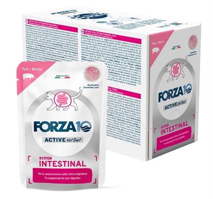 FORZA 10 KITTEN INTESTINAL MAIALE PATE' BUSTA 12 X GR 80