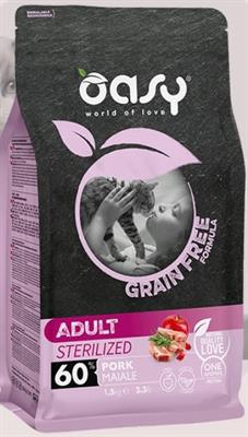 OASY CAT GRAIN FREE STERILIZED MAIALE KG 1,5 NEW
