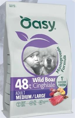OASY DOG MONO MEDIUM/LARGE CINGHIALE KG 2