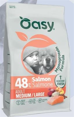 OASY DOG MONO MEDIUM/LARGE SALMONE KG 10