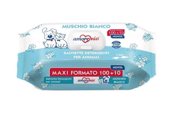 AMORE MIO SALVIETTE MUSCHIO BIANCO PZ 110