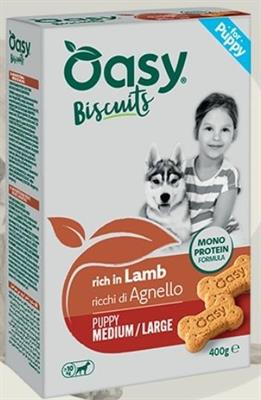 OASY DOG SNACK BISCOTTI PUPPY MEDIUM/LARGE AGNELLO GR 400