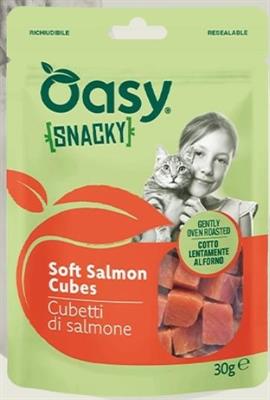 OASY CAT SNACK CUBETTI DI SALMONE GR 30