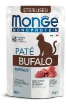 MONGE CAT BUSTE MONO PATE' STERILIZED BUFALO 28 X GR 85