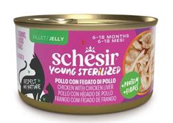 SCHESIR CAT JELLY YOUNG STERILIZED POLLO/FEGATO GR 85