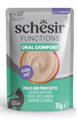 SCHESIR CAT BUSTE ORAL COMFORT POLLO/PROSCIUTTO 12 X GR 70 MOUSSE